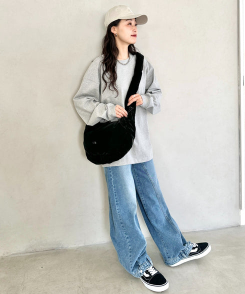 THE NORTH FACE(ザ・ノースフェイス)/A4対応 軽量 大容量 ショルダー 肩掛けバッグ シャーリング ホーボーバッグ/BONNEY HOBO BAG L | IM1253075 | ブラック系その他