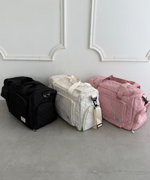 キルティングボストン型トラベルバッグ | WR1256032 | アイボリー