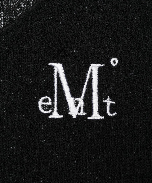 MUCENT(ムセント)/シアートップス シアーニット シースルーニット ロングスリーブ/LUEUR SEE THROUGH V NECK KNIT | AT2253080 | ブラック