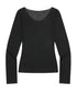 MUCENT(ムセント)/シアートップス シアーニット シースルーニット ロングスリーブ/LUEUR SEE THROUGH V NECK KNIT | AT2253080 | ブラック