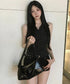 MUCENT(ムセント)/2WAY ショルダー クロスバッグ/BARB METAL LOGO 2-WAY EYELET CROSS BAG | AT1253083 | ブラック