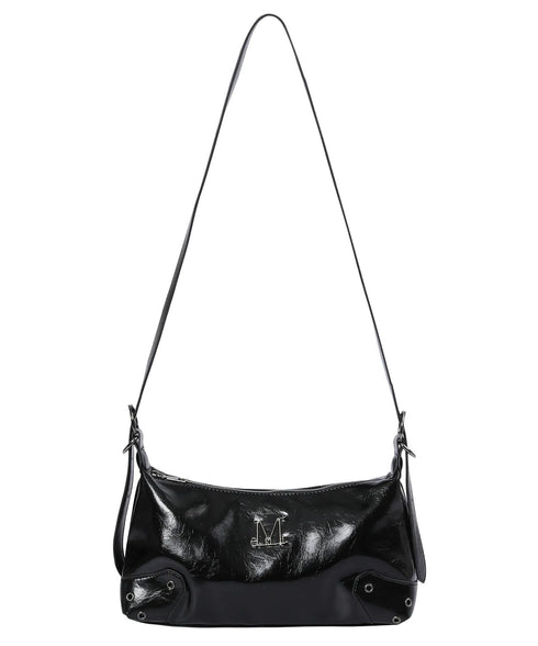 MUCENT(ムセント)/2WAY ショルダー クロスバッグ/BARB METAL LOGO 2-WAY EYELET CROSS BAG | AT1253083 | ブラック