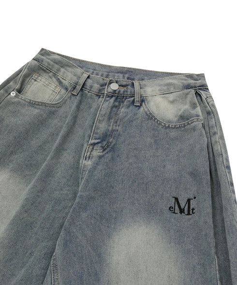 MUCENT(ムセント)/ユニセックス ピンタック ワイド デニム パンツ/PENTA SIDE PINTUCK DENIM PANTS | AT2253085 | ダークブルー