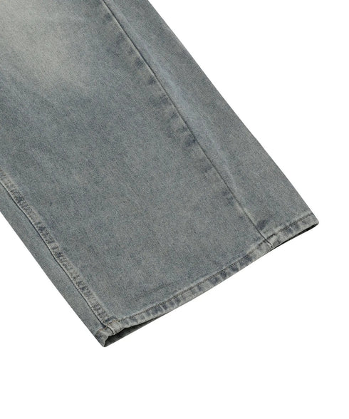 MUCENT(ムセント)/ユニセックス ピンタック ワイド デニム パンツ/PENTA SIDE PINTUCK DENIM PANTS | AT2253085 | ダークブルー