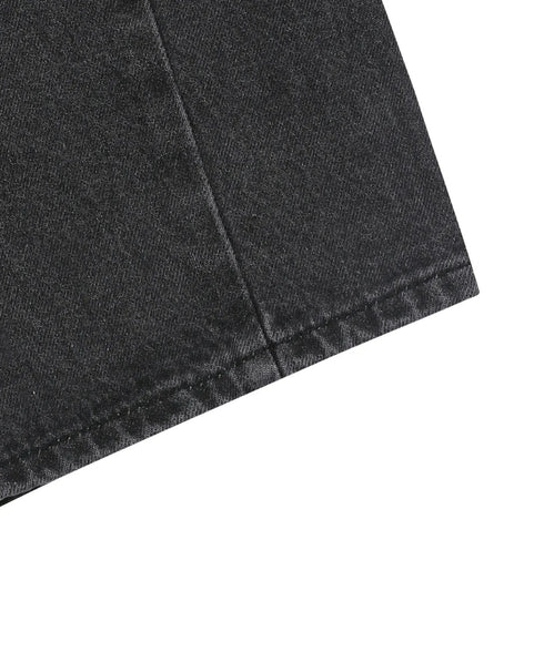 MUCENT(ムセント)/ユニセックス ピンタック ワイド デニム パンツ/PENTA SIDE PINTUCK DENIM PANTS | AT2253085 | ブラック