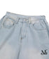 MUCENT(ムセント)/ユニセックス ピンタック ワイド デニム パンツ/PENTA SIDE PINTUCK DENIM PANTS | AT2253085 | ライトブルー