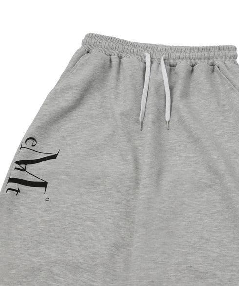 MUCENT(ムセント)/ユニセックス ワイド ルーズ ロゴ ジョガー スウェットパンツ/DIVISION WIDE SWEAT JOGGER PANTS | AT2253086 | グレー