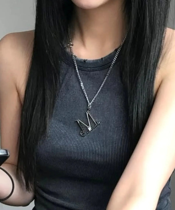 MUCENT(ムセント)/ユニセックス メタル ロゴ ネックレス/LUMET METAL LOGO NECKLACE UNISEX | AT4253087 | シルバー
