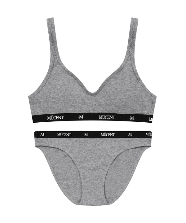 MUCENT(ムセント)/ノンワイヤー ブラ&ショーツ 上下 セット/AUREN NO-WIRE OUT BAND BRALETTE PANTY SET | AT2253088 | グレー