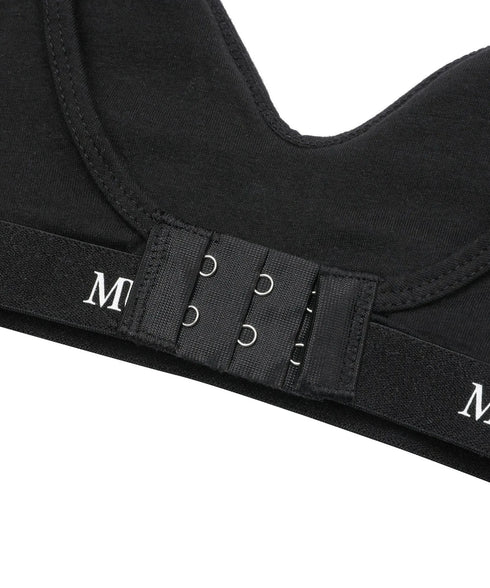 MUCENT(ムセント)/ノンワイヤー ブラ&ショーツ 上下 セット/AUREN NO-WIRE OUT BAND BRALETTE PANTY SET | AT2253088 | ブラック