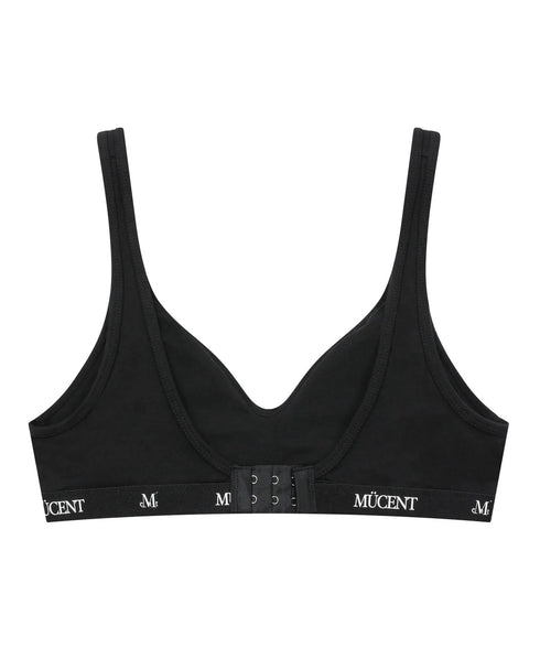 MUCENT(ムセント)/ノンワイヤー ブラ&ショーツ 上下 セット/AUREN NO-WIRE OUT BAND BRALETTE PANTY SET | AT2253088 | ブラック