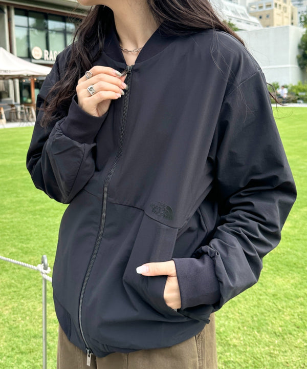 THE NORTH FACE(ザ・ノースフェイス)/軽量 ワンポイントロゴ ジャケット ノーカラーブルゾン/M'S STUD BOMBER | IM2253078 | ブラック