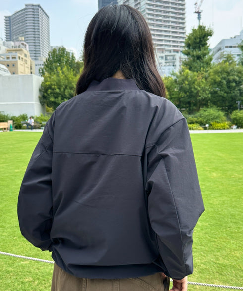 THE NORTH FACE(ザ・ノースフェイス)/軽量 ワンポイントロゴ ジャケット ノーカラーブルゾン/M'S STUD BOMBER | IM2253078 | ブラック