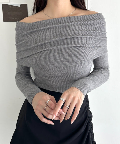 オフショルニットトップス | WR2253029 | ライトグレー