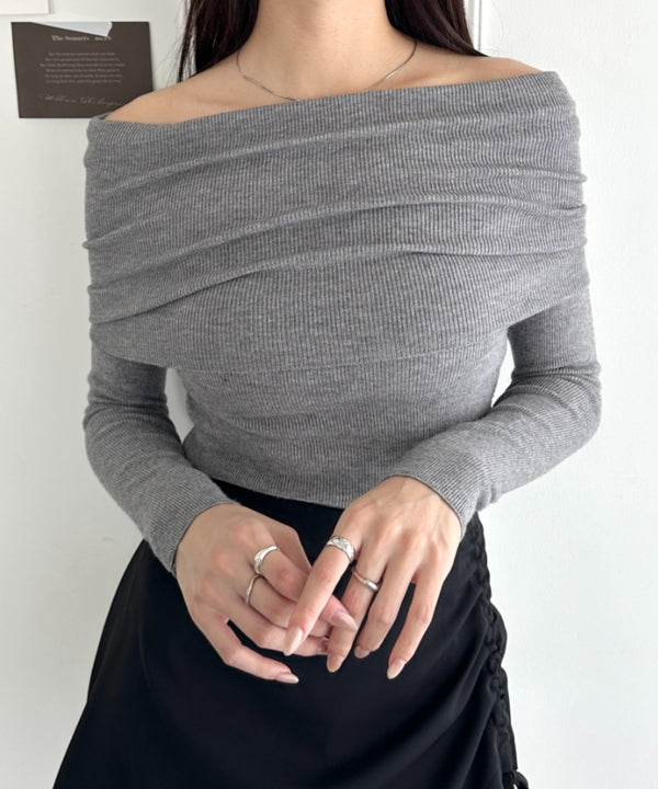 オフショルニットトップス | WR2253029 | ライトグレー