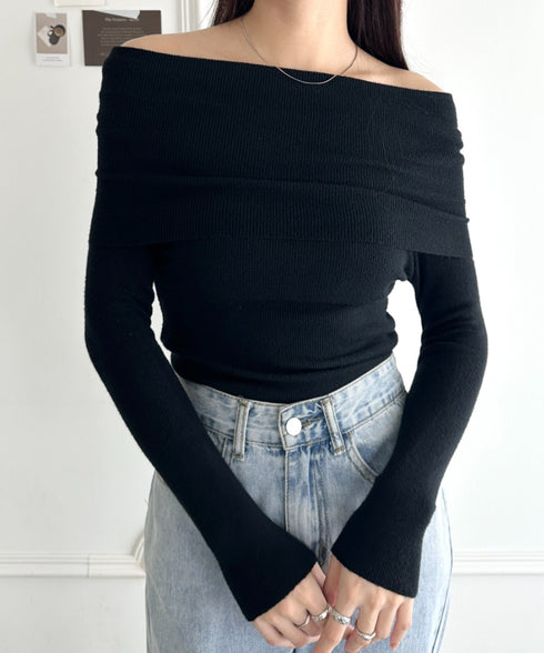 オフショルニットトップス | WR2253029 | ブラック