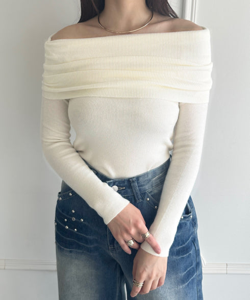 オフショルニットトップス | WR2253029 | アイボリー