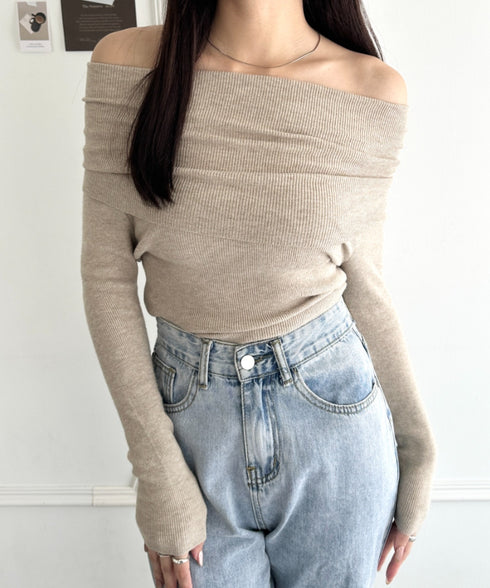 オフショルニットトップス | WR2253029 | ベージュ