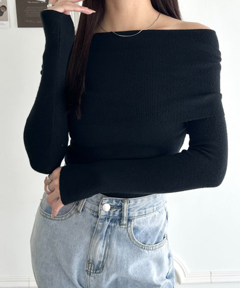 オフショルニットトップス | WR2253029 | ブラック