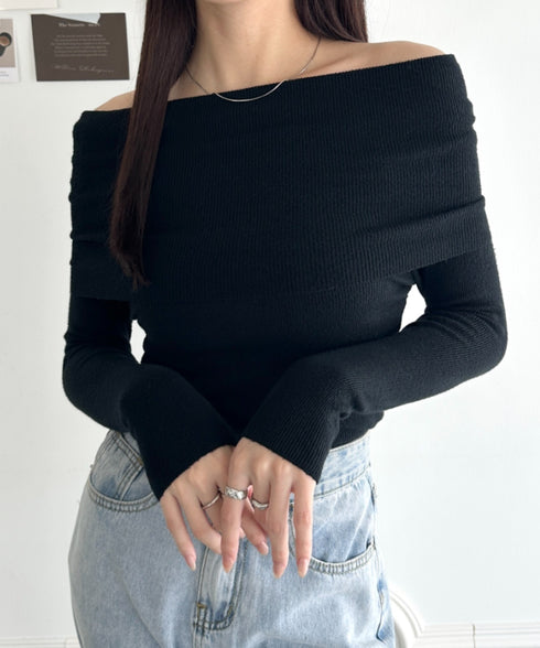 オフショルニットトップス | WR2253029 | ブラック