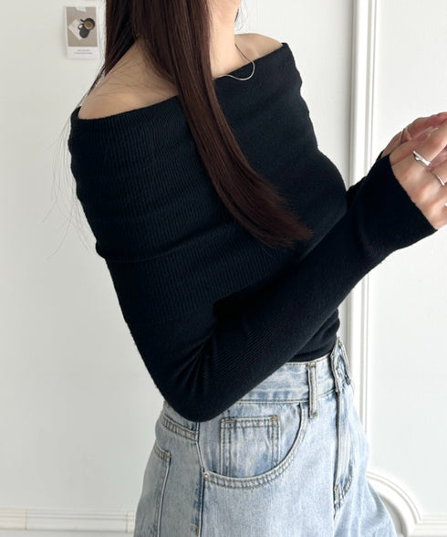 オフショルニットトップス | WR2253029 | ブラック