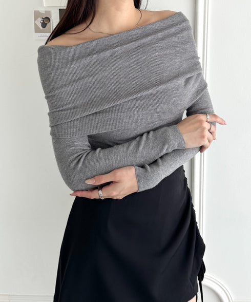 オフショルニットトップス | WR2253029 | ライトグレー
