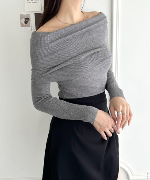 オフショルニットトップス | WR2253029 | ライトグレー