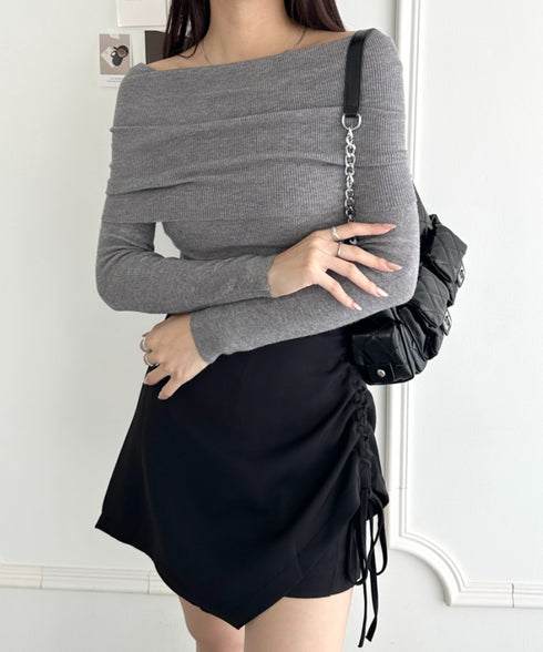 オフショルニットトップス | WR2253029 | ライトグレー