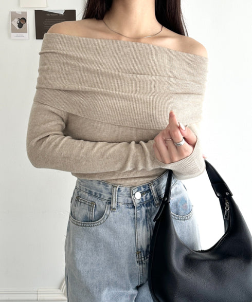 オフショルニットトップス | WR2253029 | ベージュ