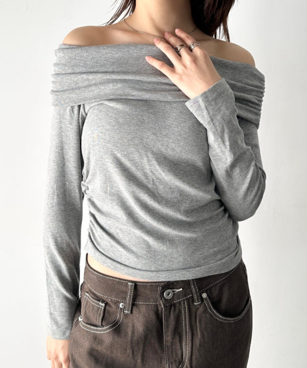 ドレープオフショルトップス | BA2253022 | グレー