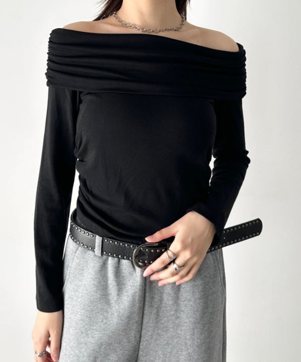 ドレープオフショルトップス | BA2253022 | ブラック