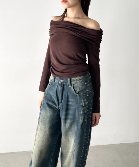 ドレープオフショルトップス | BA2253022 | ブラウン