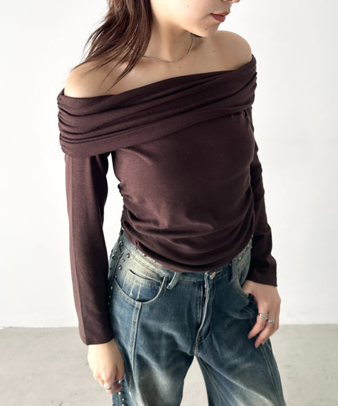 ドレープオフショルトップス | BA2253022 | ブラウン