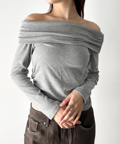 ドレープオフショルトップス | BA2253022 | グレー