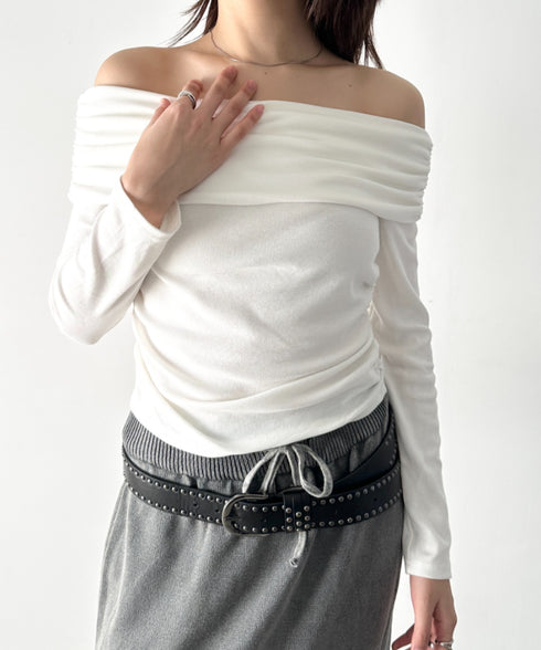 ドレープオフショルトップス | BA2253022 | ホワイト