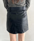 ベルト付きPUミニスカート | BA2253023 | ブラック
