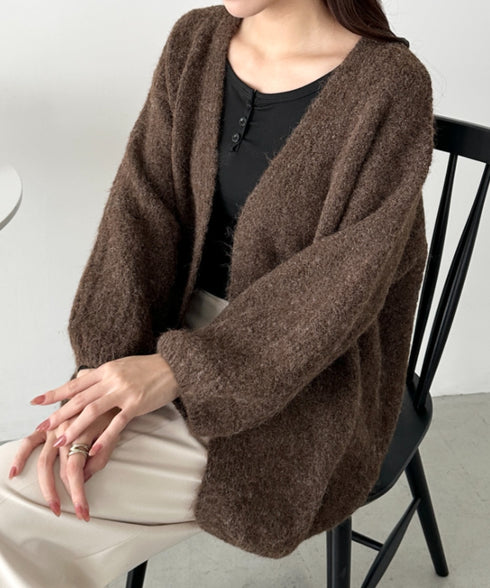 オーバーサイズコクーンニットカーディガン | CL2256051 | ブラウン