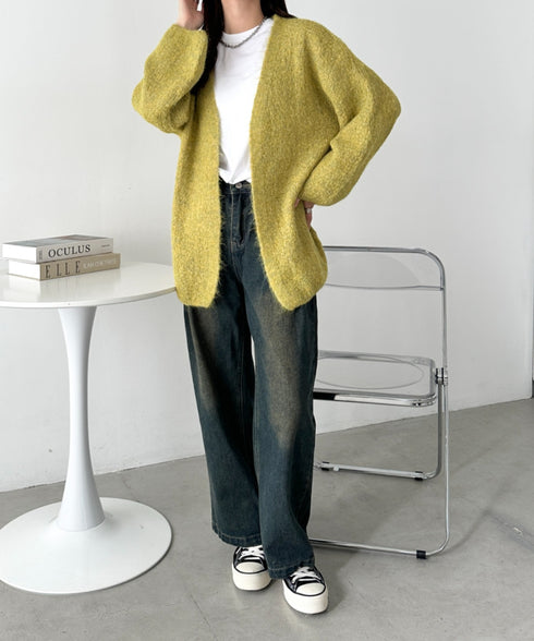 オーバーサイズコクーンニットカーディガン | CL2256051 | グリーン