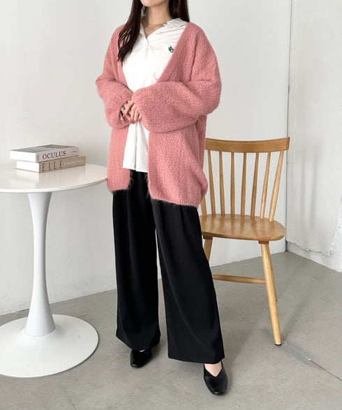 オーバーサイズコクーンニットカーディガン | CL2256051 | ピンク