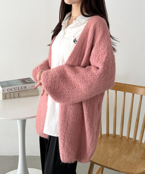 オーバーサイズコクーンニットカーディガン | CL2256051 | ピンク