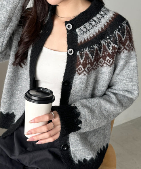 ノルディックニットカーディガン | CL2254005 | グレー