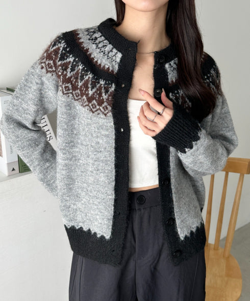 ノルディックニットカーディガン | CL2254005 | グレー