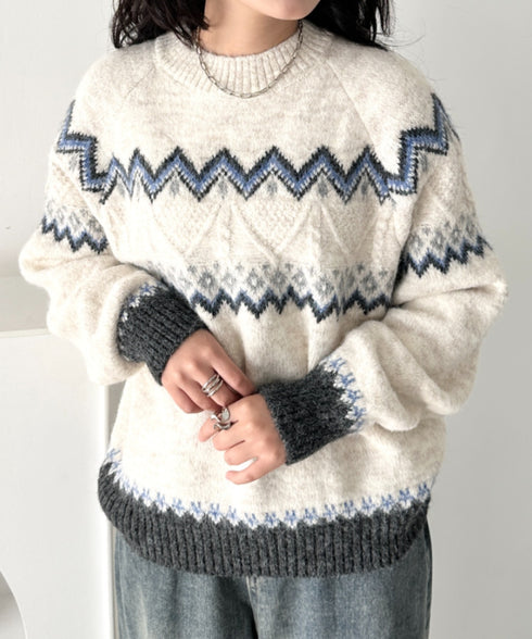 ノルディックニットトップス | CL2254006 | アイボリー