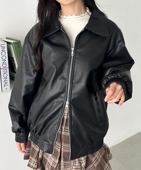 オーバーサイズPUブルゾン | CL2253033 | ブラック