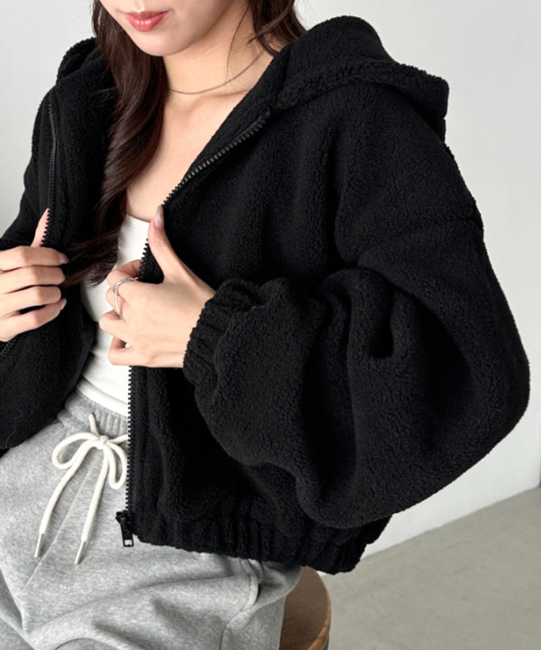 ボアフードZIPブルゾン | CL2254008 | ブラック