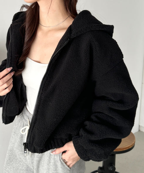 ボアフードZIPブルゾン | CL2254008 | ブラック
