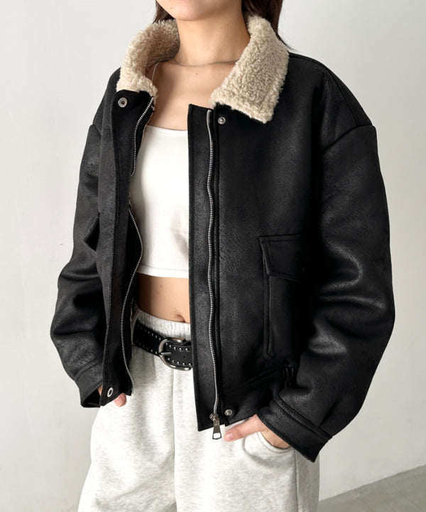 ヴィンテージライクPUブルゾン | BA2254003 | ブラック