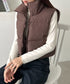 スタンドカラーコンパクトショート丈中綿ベスト | CL2256055 | ブラウン