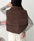 スタンドカラーコーデュロイ中綿ベスト | CL2256056 | ブラウン