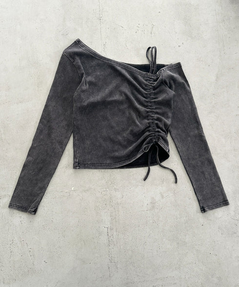 シャーリングピグメントワンショルトップス | BA2253028 | ブラック